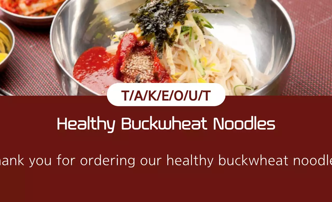 Red Modern Noodles Menu Banner