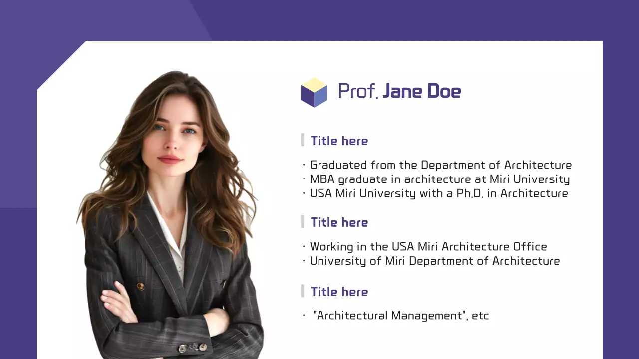 보라색 기하학적 건축 강의 프레젠테이션