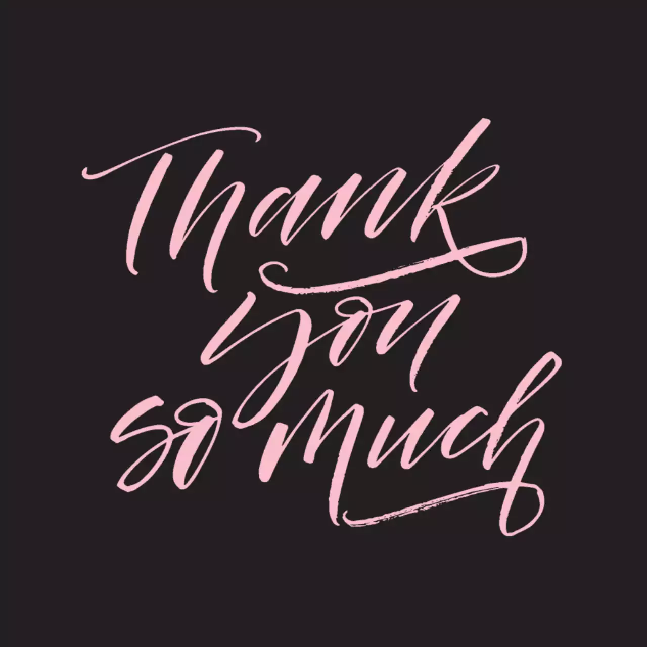 Black Elegant Thank You Card Banner