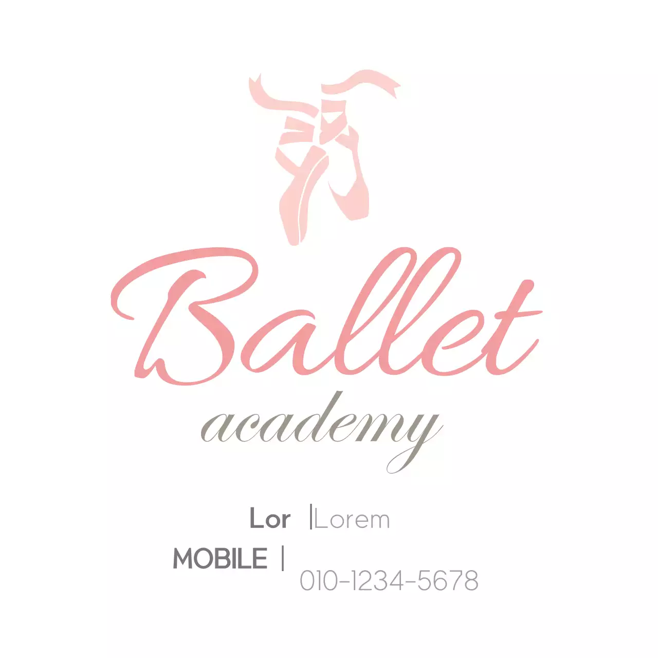 Biểu ngữ thiệp ballet thanh lịch màu hồng