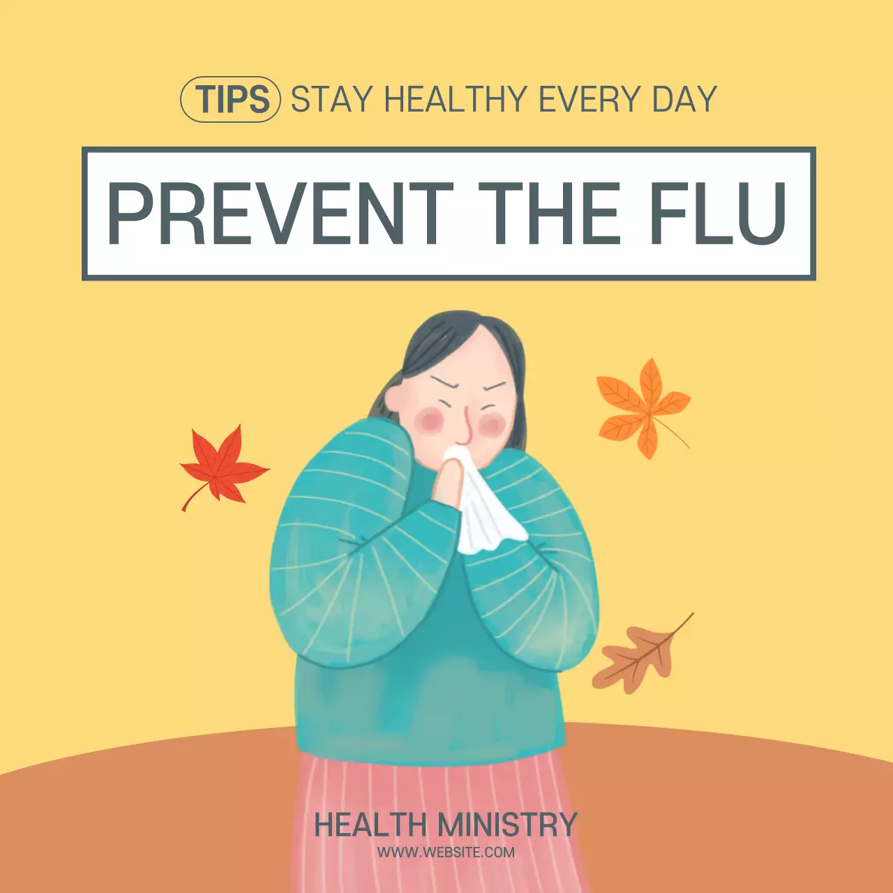 Yellow Simple Health Guideline Instagram Carousel