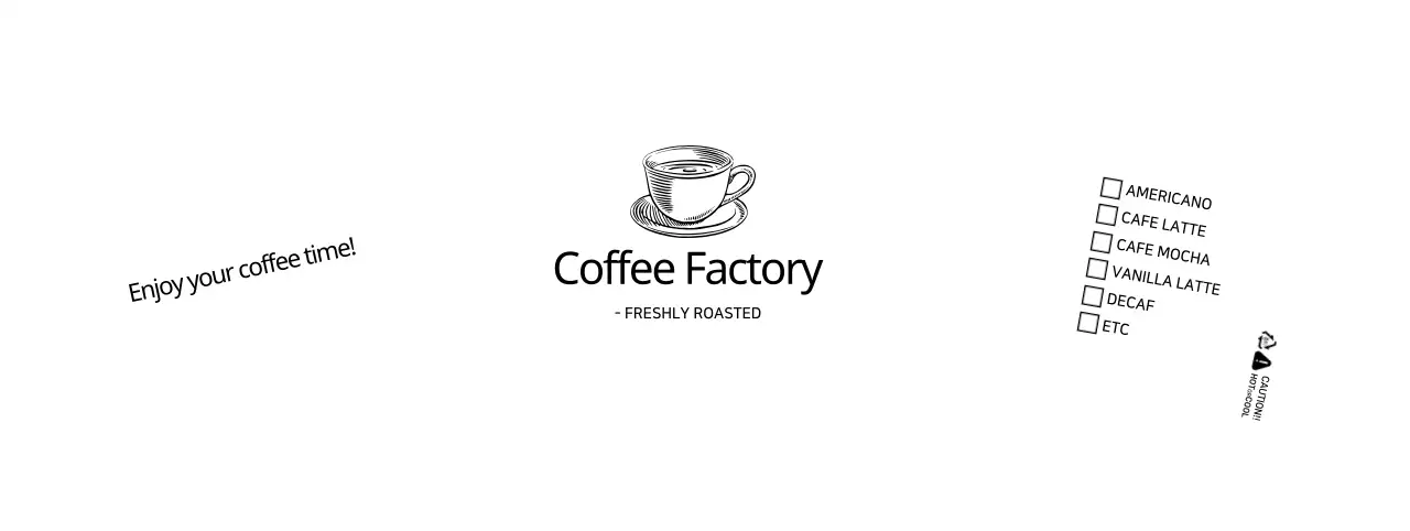 White Simple Illustration Cafe