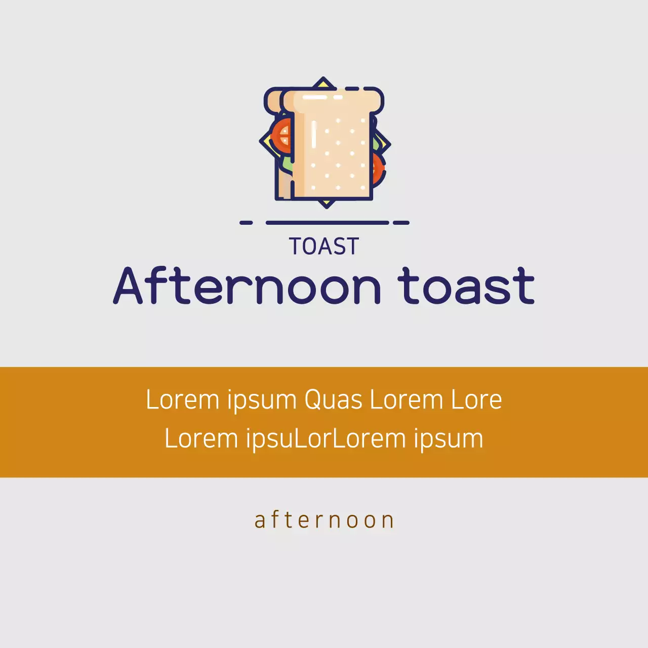 Beige Simple Toast Menu Banner