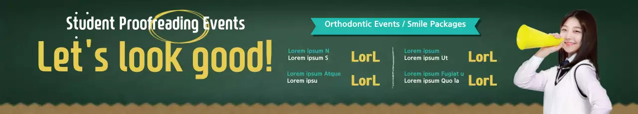 Banner de anúncio de evento moderno verde