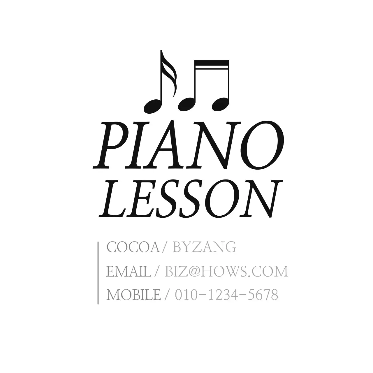 Spanduk Iklan Piano Minimalis Hitam