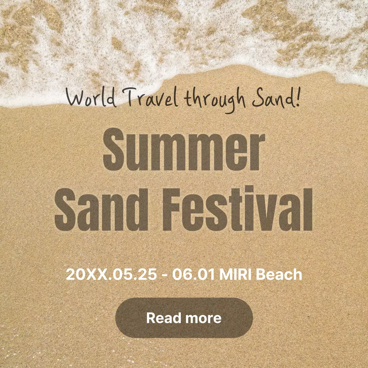 Sand Rustic Festival Announcement Instagram Post