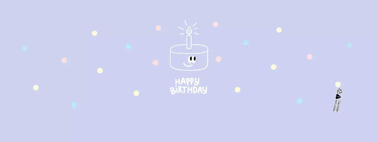 Pastel purple cute birthday party cup holder