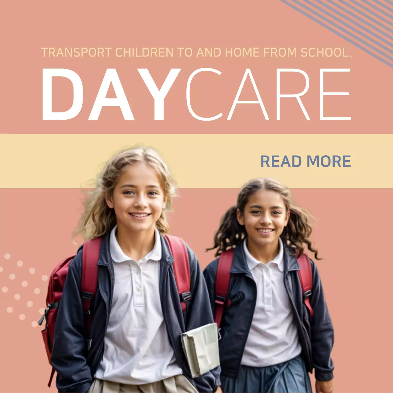 Beige Simple Childcare Promotion Instagram Post