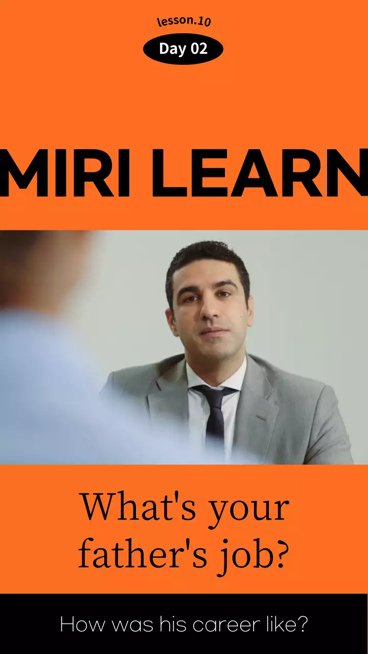 주황색과 검정색의 모던하고 심플한 프리토킹 영어회화 영상 수업 컨텐츠