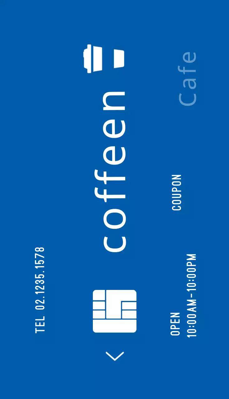 Thẻ kinh doanh phiếu giảm giá cà phê tối giản màu xanh