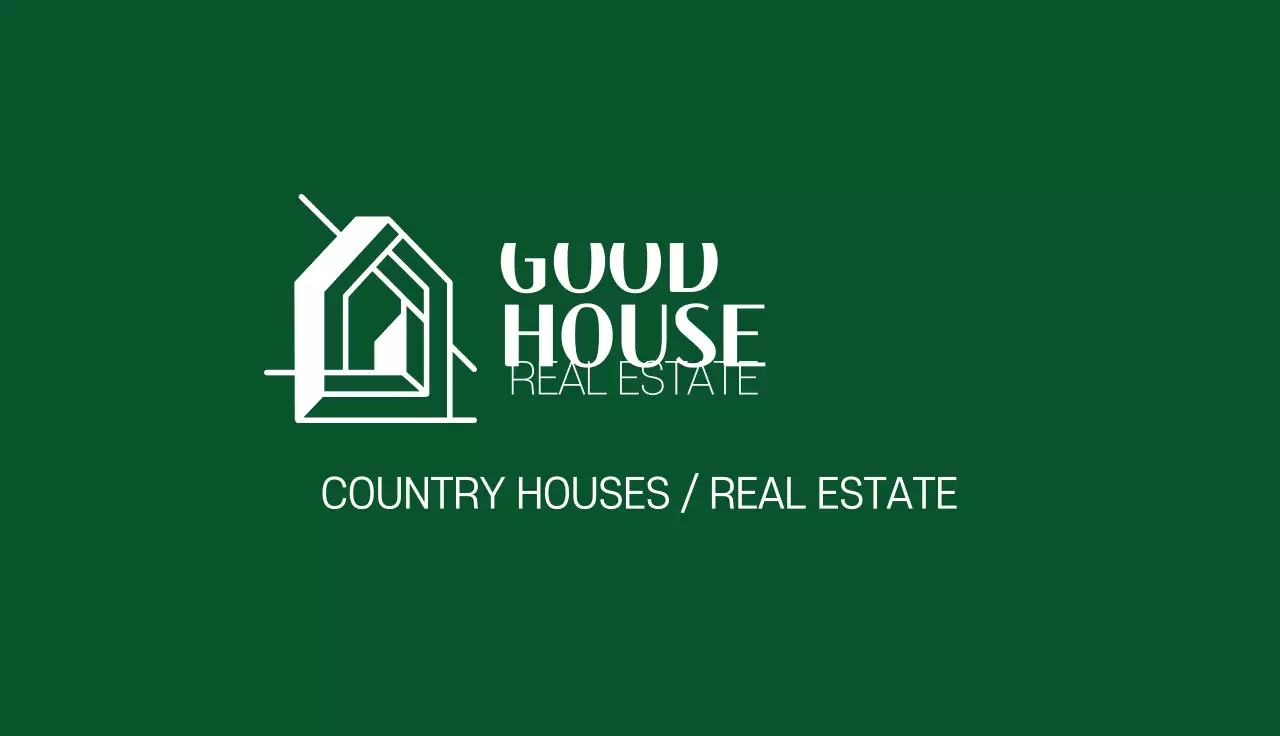 Green Minimal Real Estate Business Card