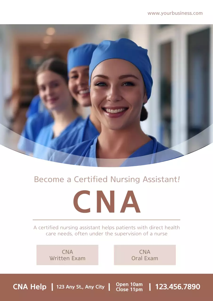Blue Professional Nursing Promotion Poster