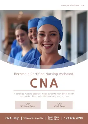 Blue Professional Nursing Promotion Poster