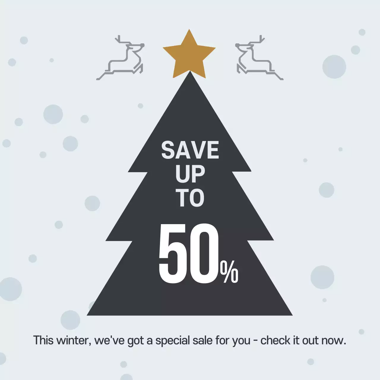 Gold Minimal Winter Promotion Instagram Post