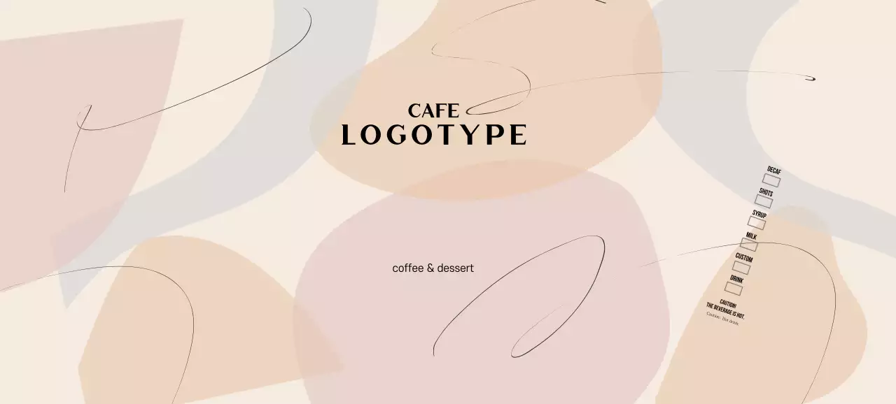 Beige Modern Shapes Pattern