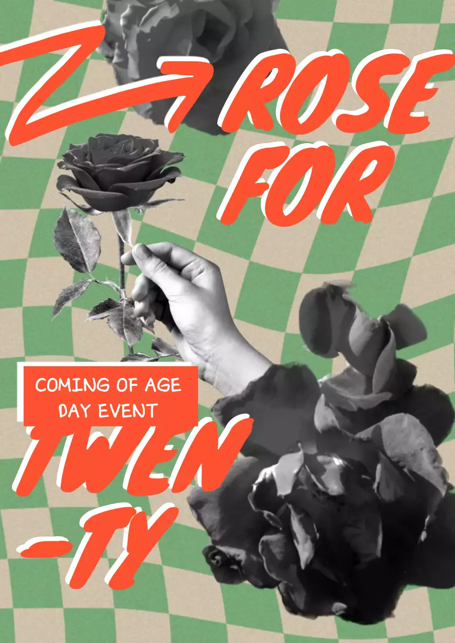 Orange Retro Event Announcement Poster