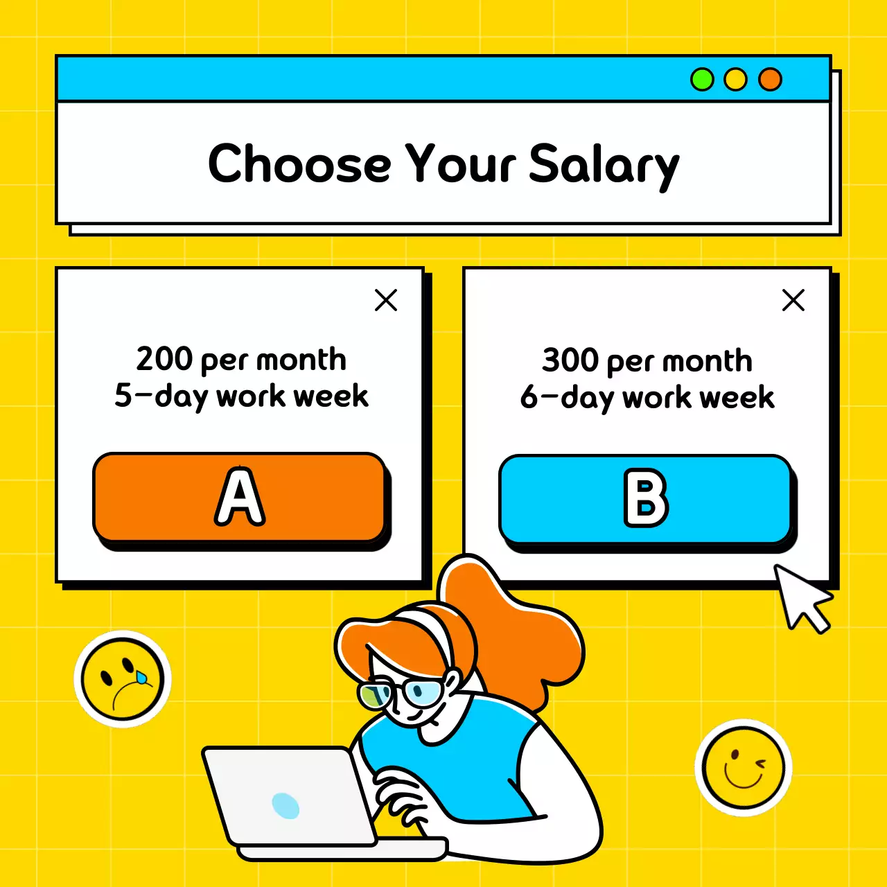 Yellow Trendy Office Event Instagram Carousel