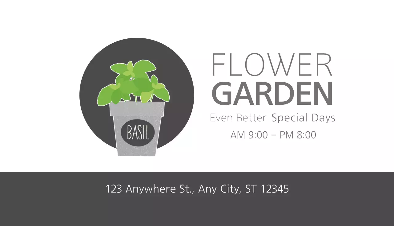 Flower shop small business cards