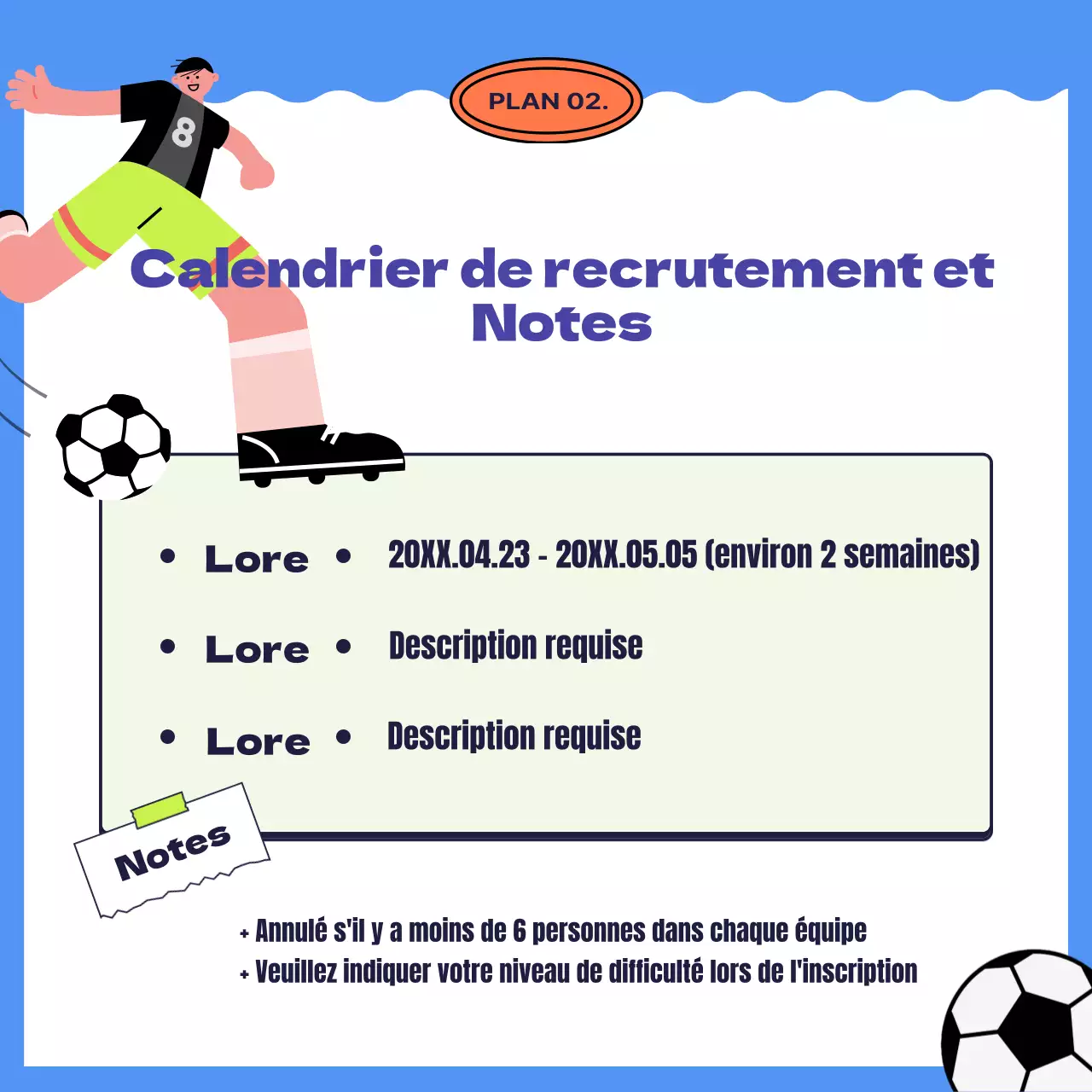 Le centre sportif rondouillard bleu et jaune cherche des membres.