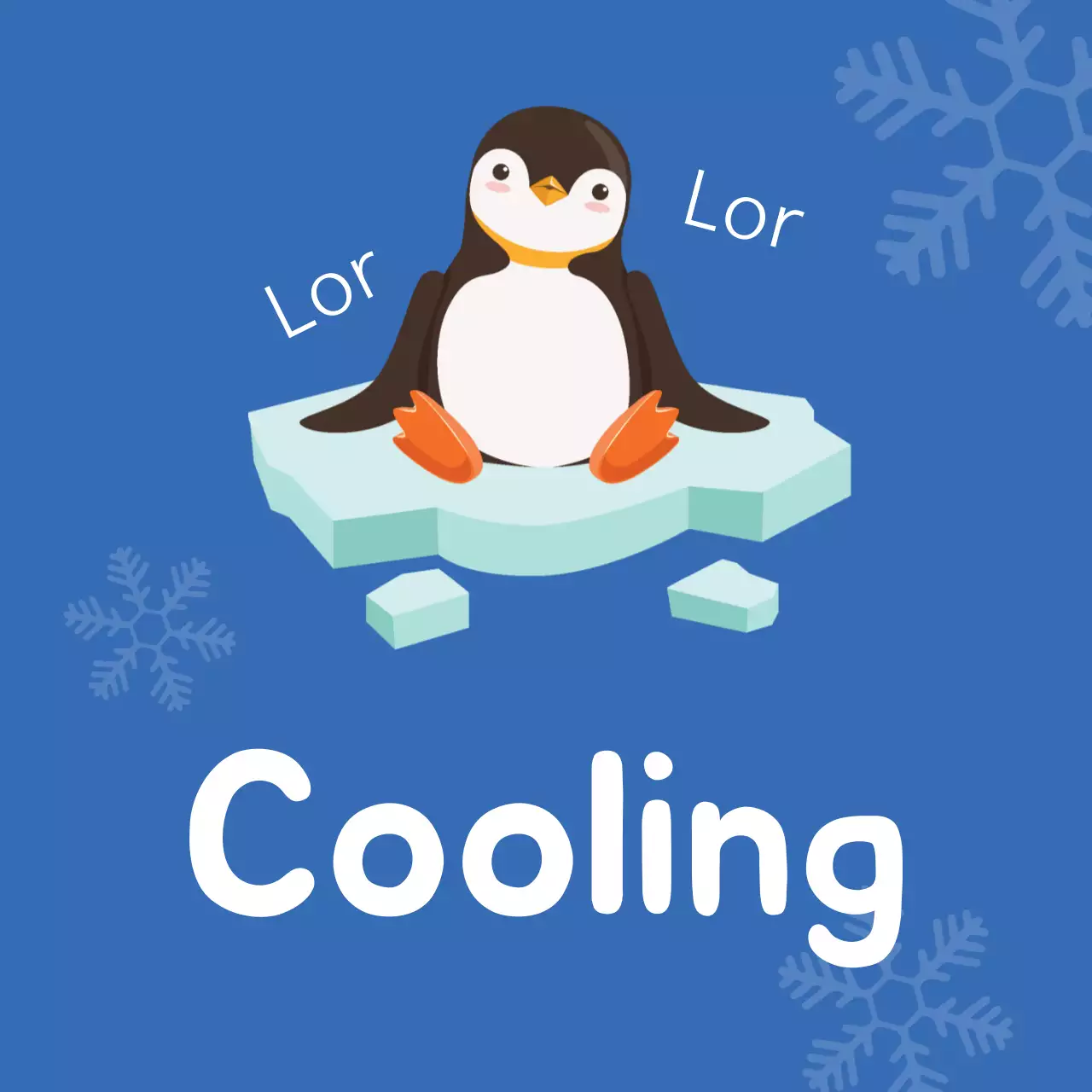 Biểu ngữ quảng cáo làm mát tối giản màu xanh