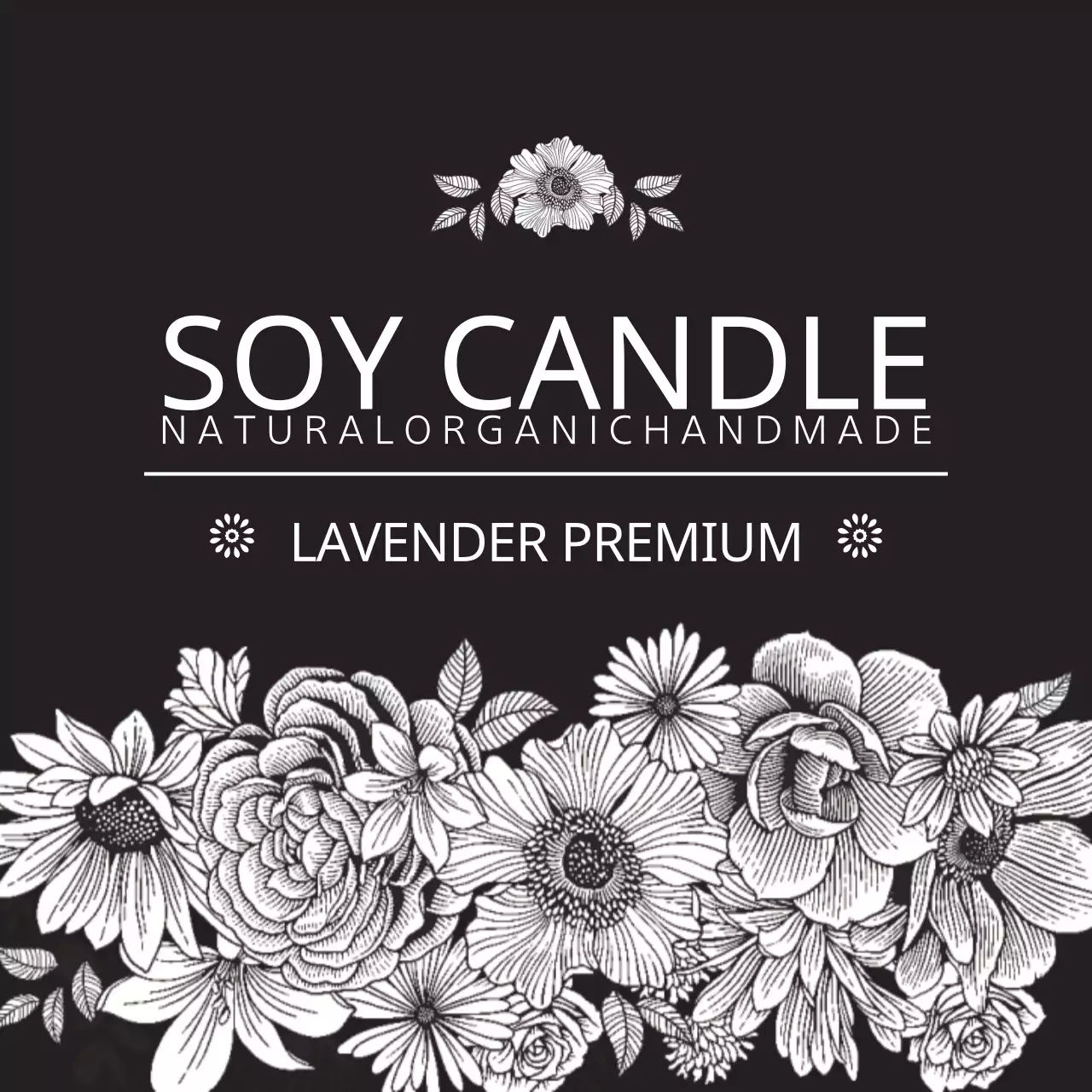 Biểu ngữ nhãn nến thanh lịch màu đen