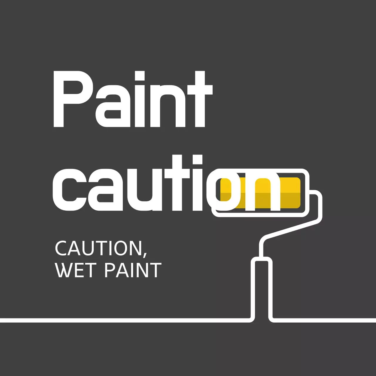 Grey Minimal Caution Notice Banner