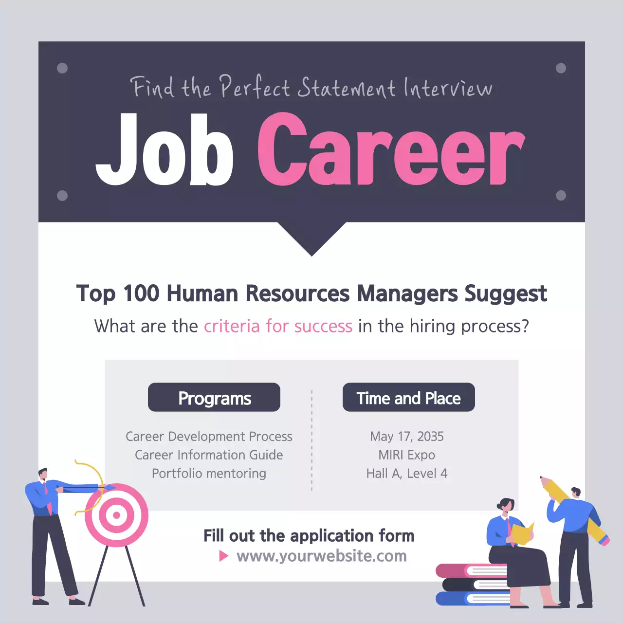 Pink Professional Career Event Announcement Instagram Post