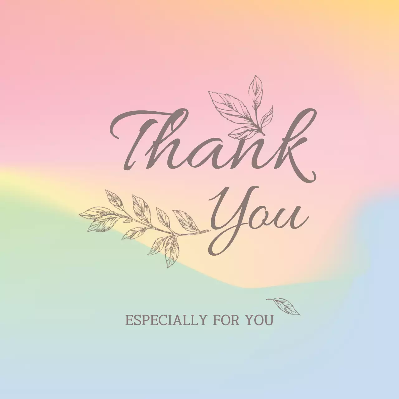 Biểu ngữ thiệp cảm ơn thanh lịch màu phấn