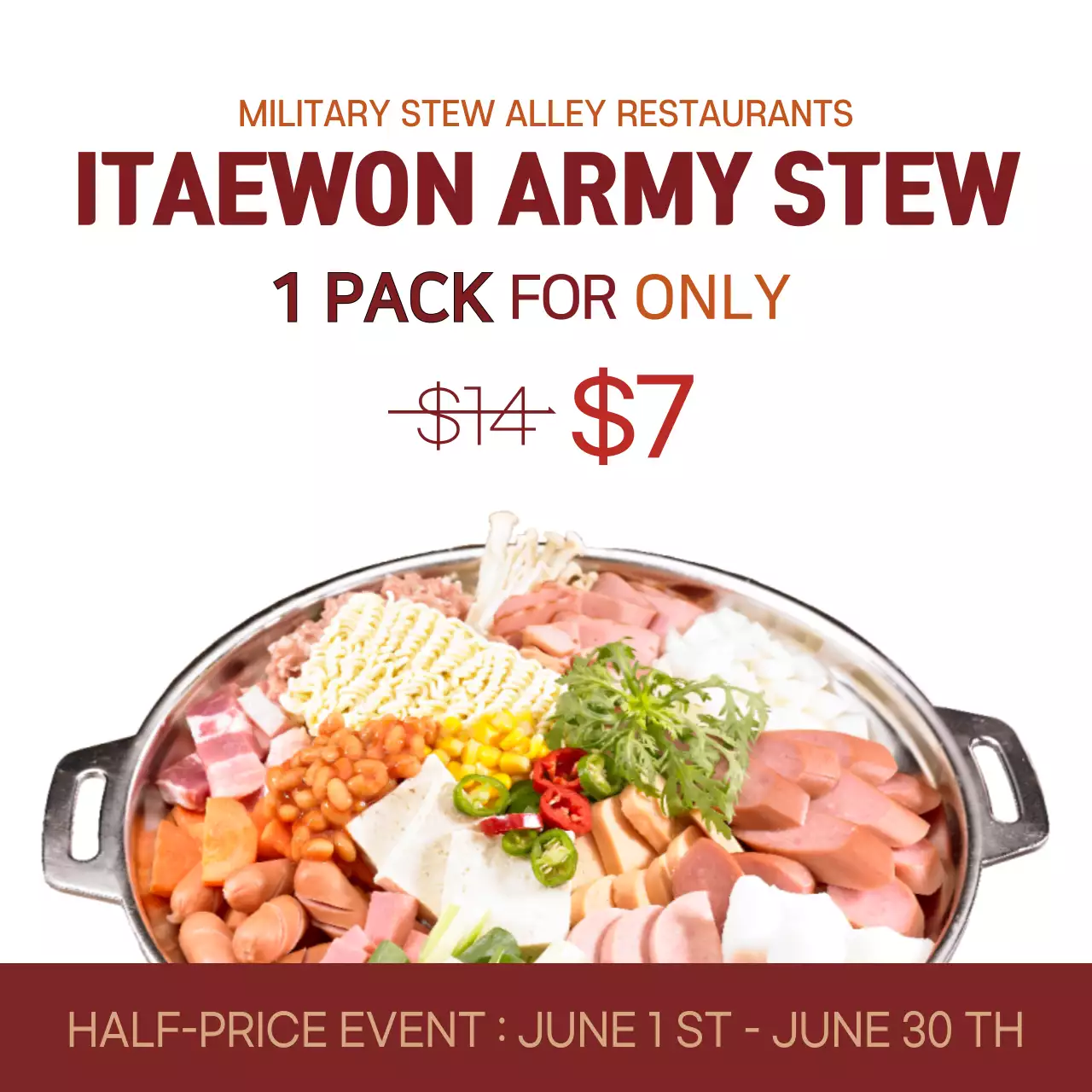 Red Traditional Stew Promotion Social Media Post