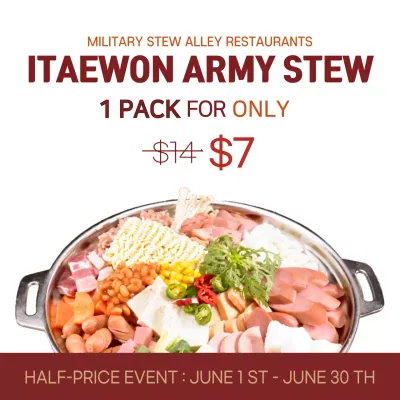 Red Traditional Stew Promotion Social Media Post