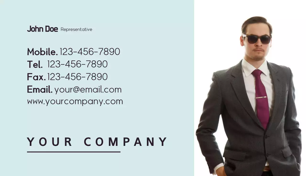 Coral Abstract Dress Advertisement Business Card