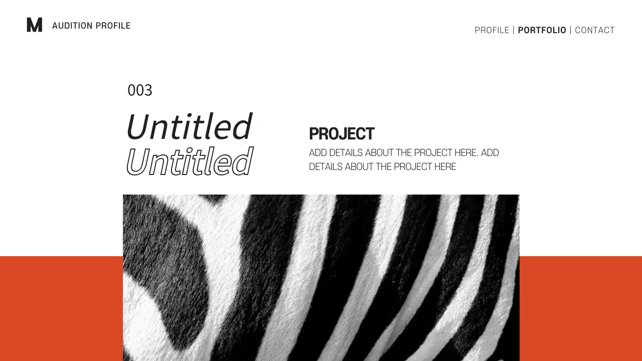 Orange Modern Dance Portfolio Presentation