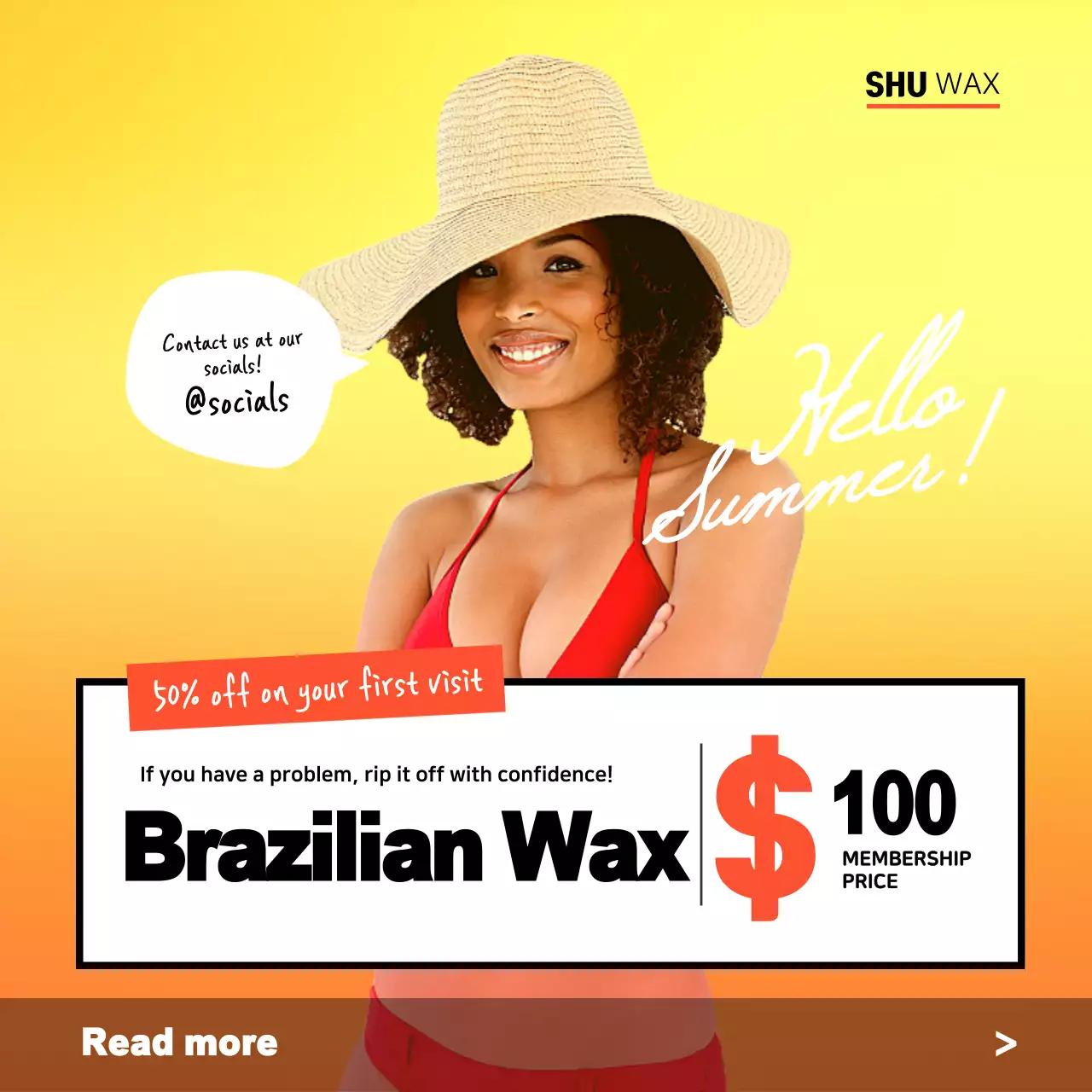 Yellow Trendy Summer Promotion Instagram Post