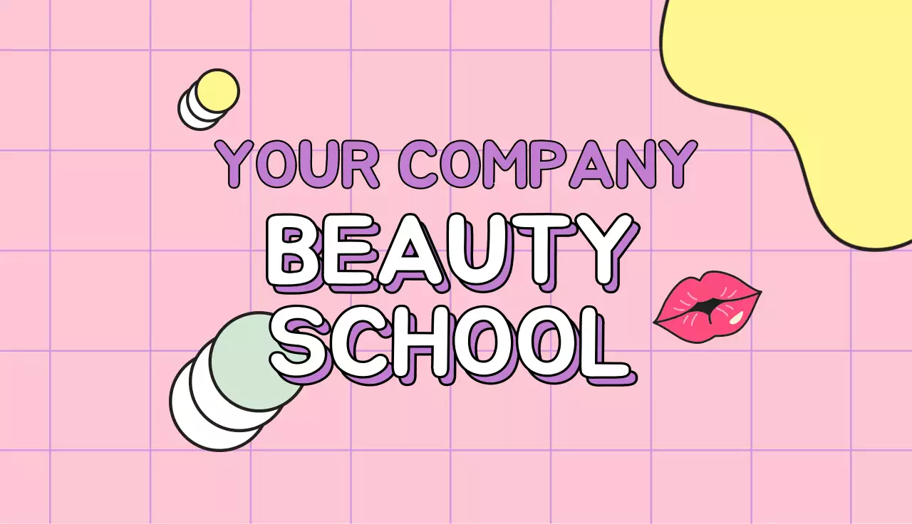 Pink Trendy Beauty Advertisement Business Card