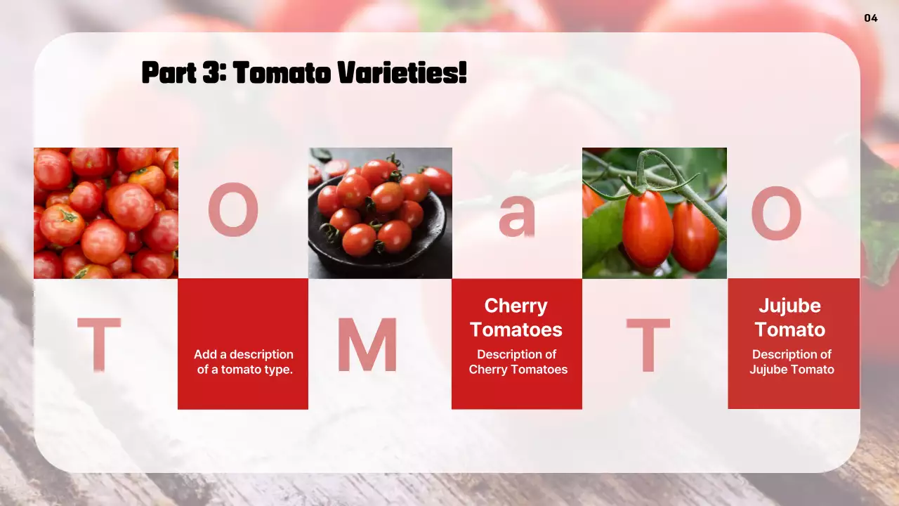 Red Modern Superfoods 프로모션 프리젠테이션