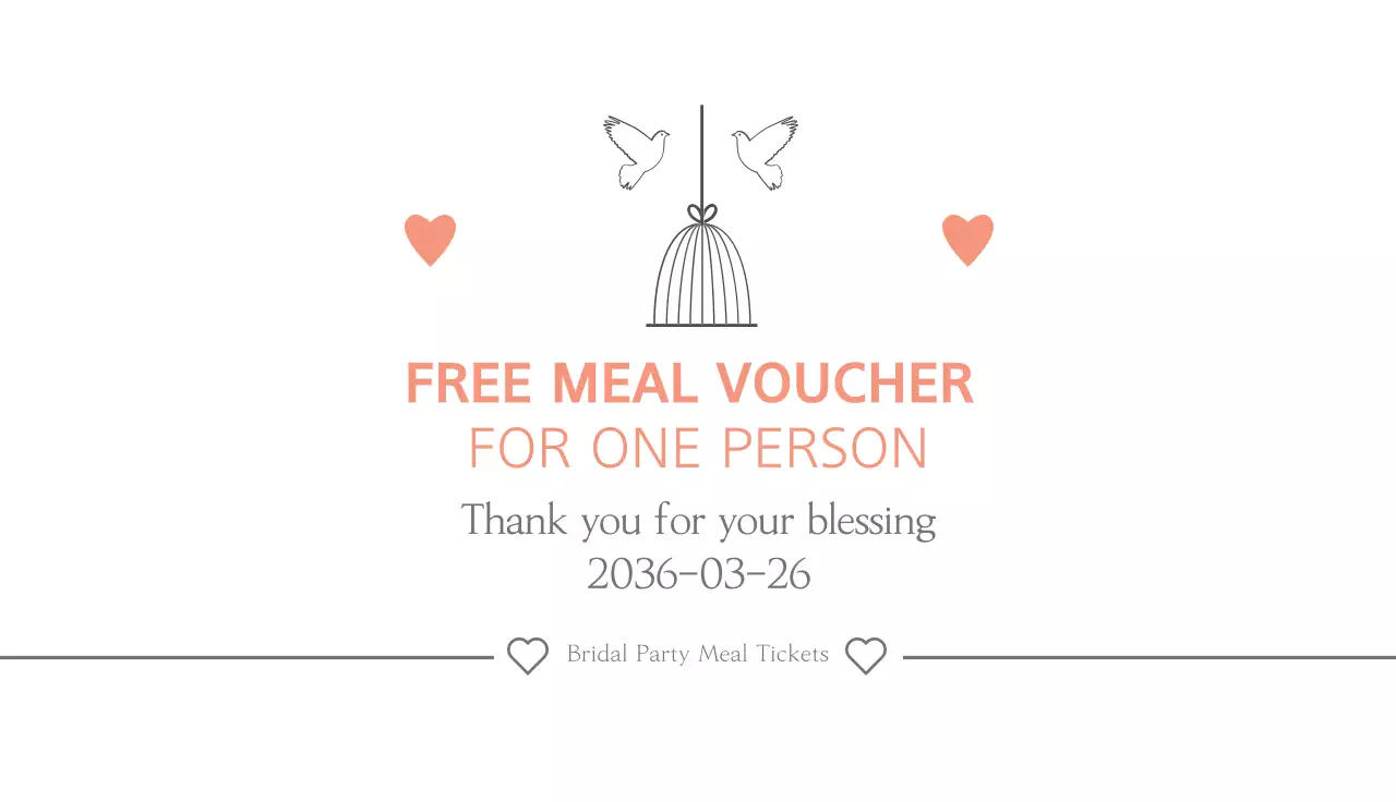 Coral Minimalist Wedding Invitation Business Card