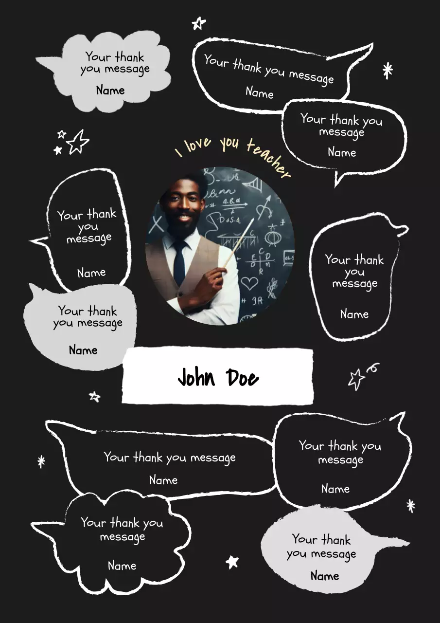 Black Minimal Thank You Card Poster