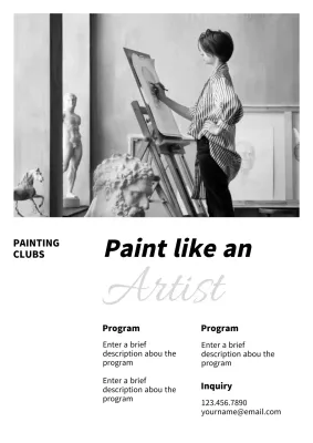 Black Classic Painting Promotion Poster