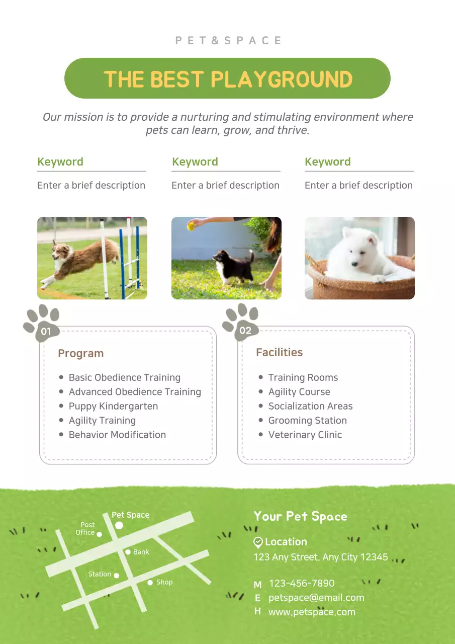 Green Modern Pet Promotion Poster