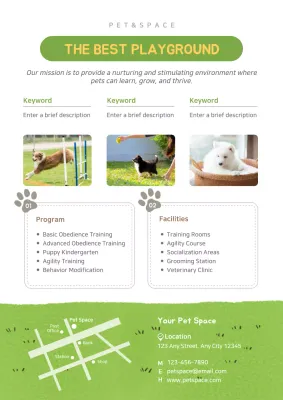 Green Modern Pet Promotion Poster