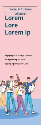 Banner de inscrição para faculdade moderna rosa