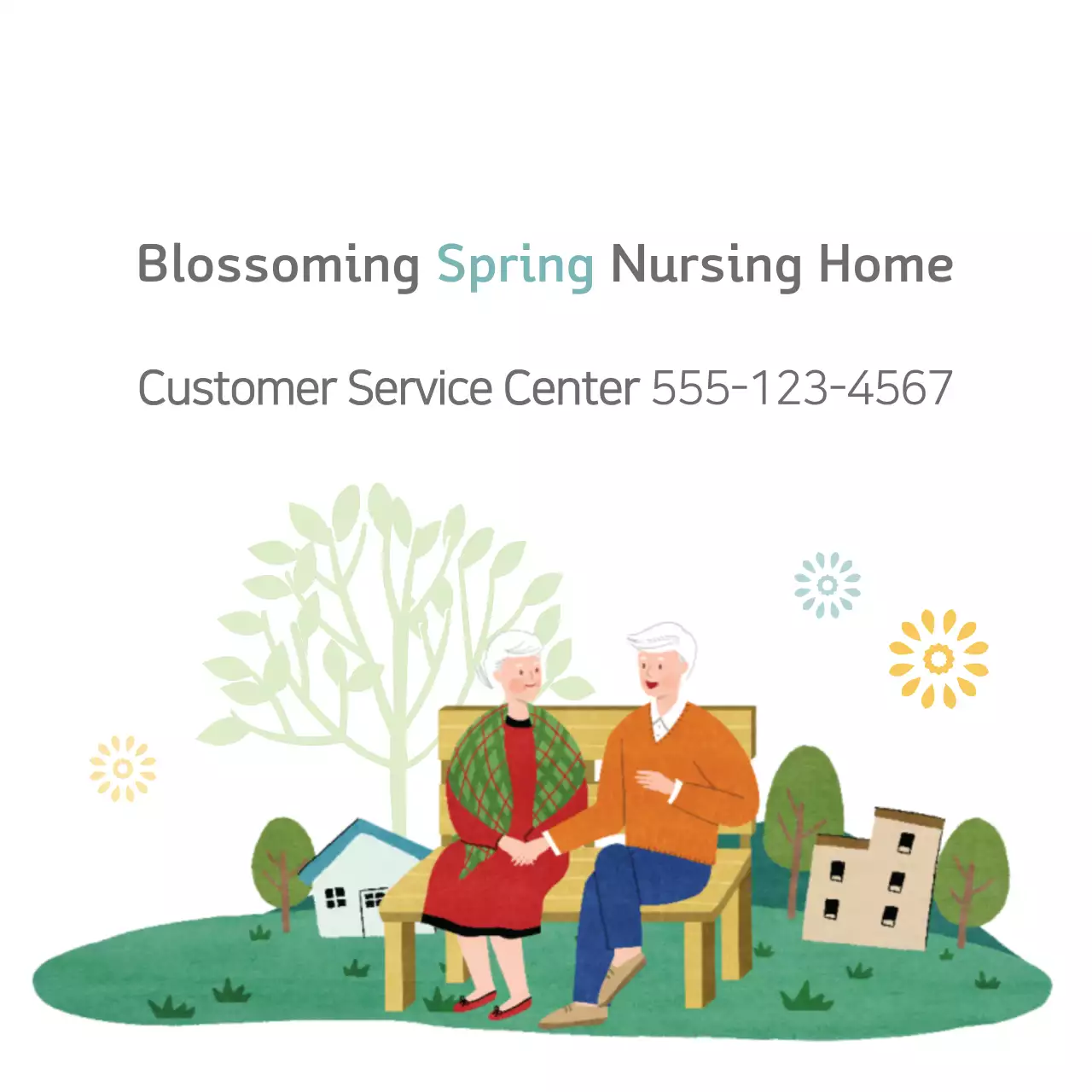 Green Simple Nursing Home Advertisement Banner