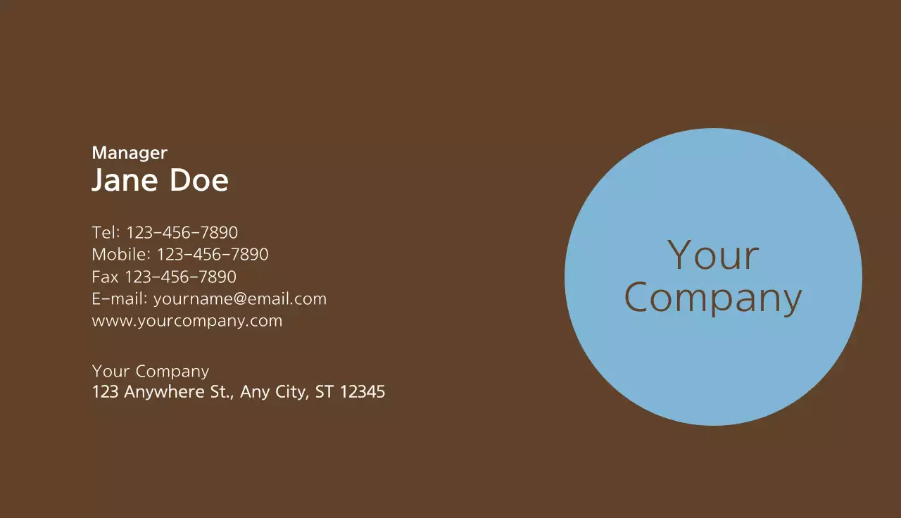 Brown Geometric Business Card