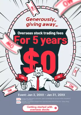 Red Modern Stock Promotion Poster