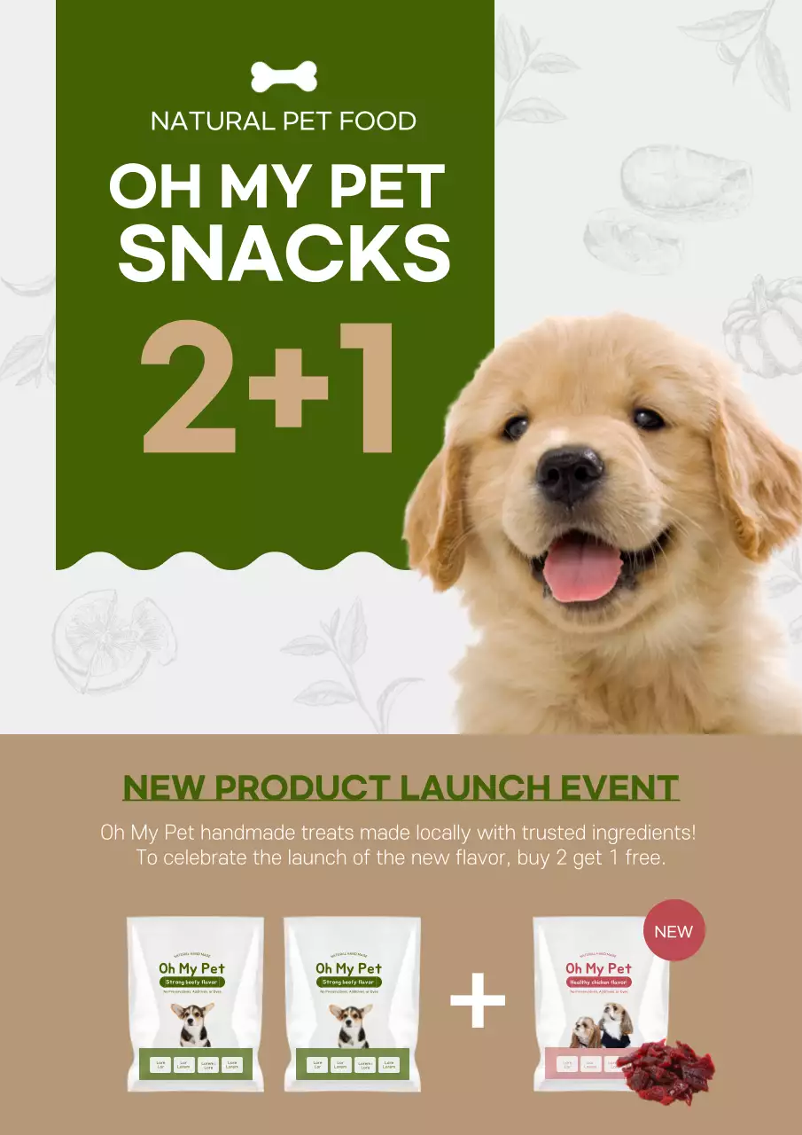 Green Modern Pet Promotion Poster
