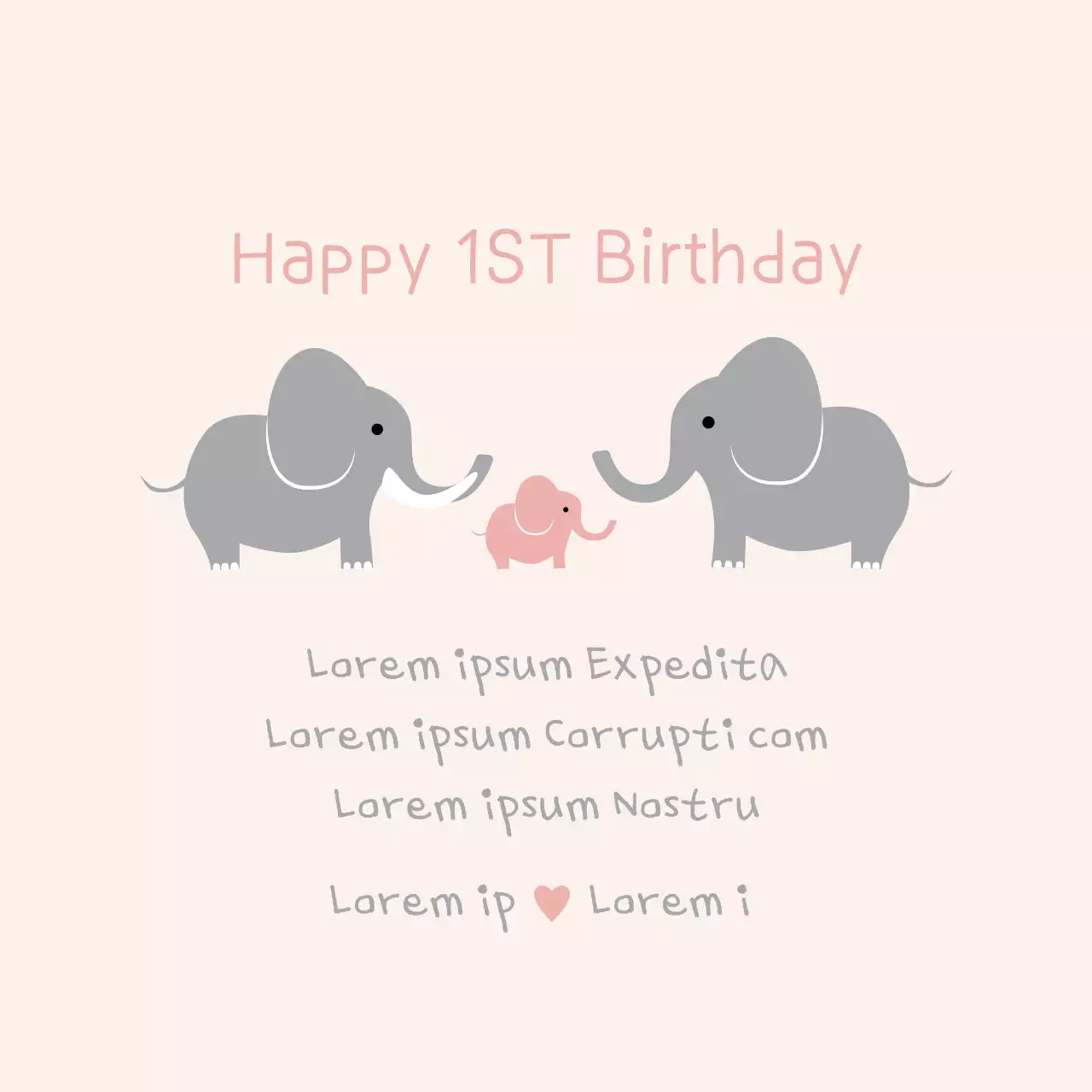 Beige Simple Birthday Invitation Banner