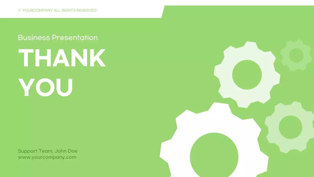 그린 모던 비즈니스 프레젠테이션