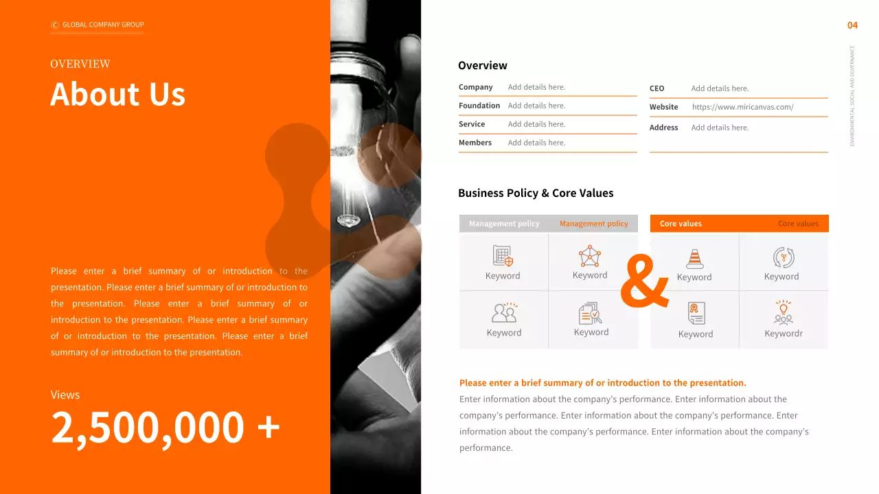 Orange Modern Business Report Presentation