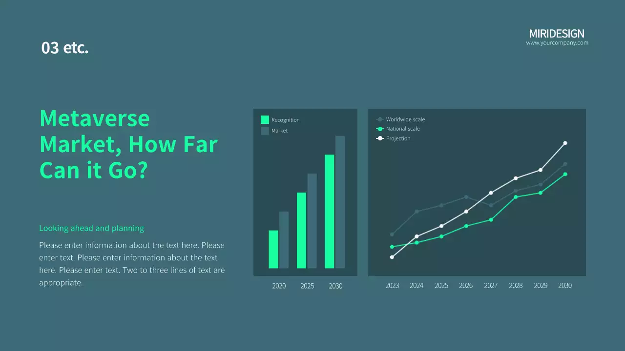 그린 퓨처리스틱 메타버스 프로모션 프리젠테이션