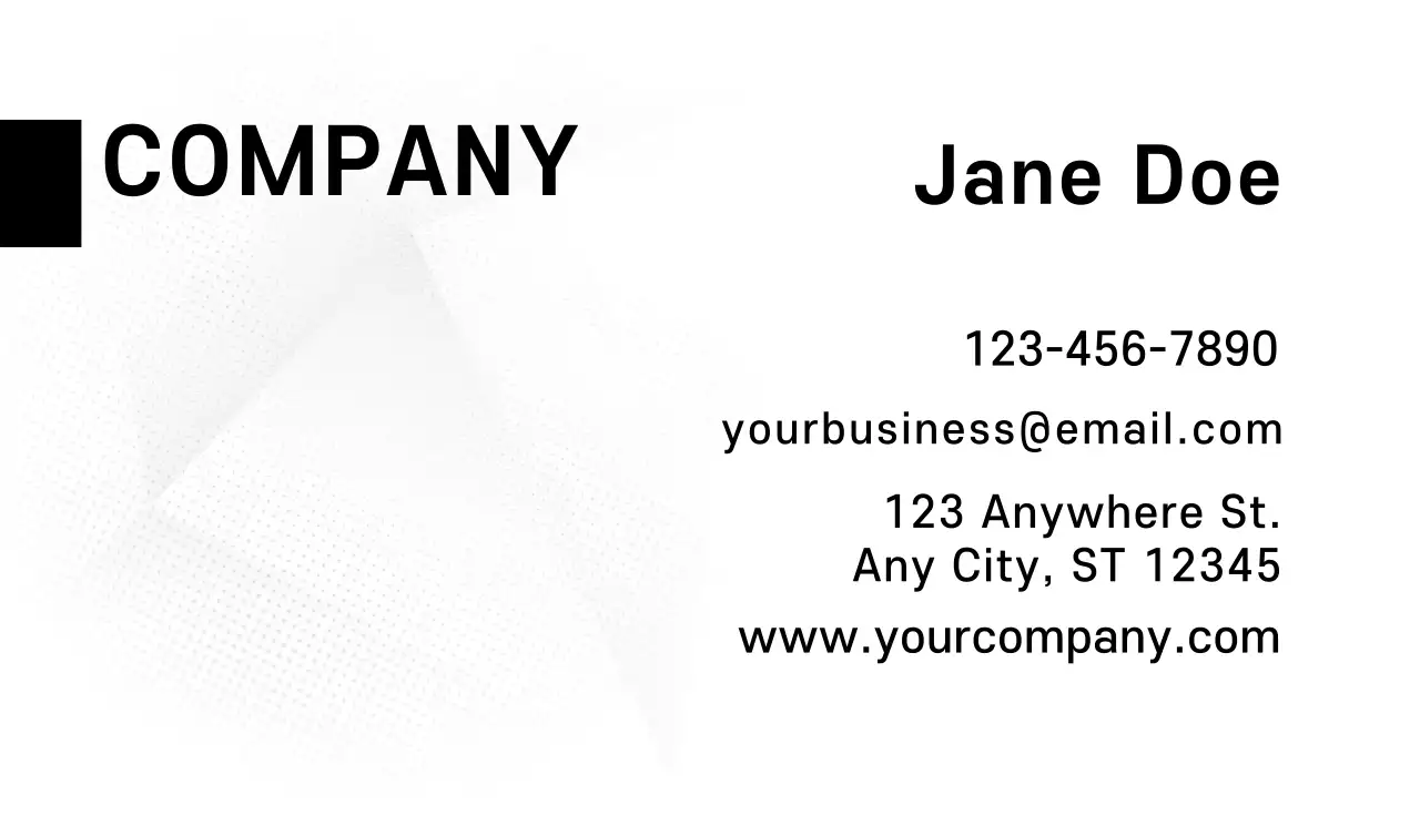 White Minimalist Business Card